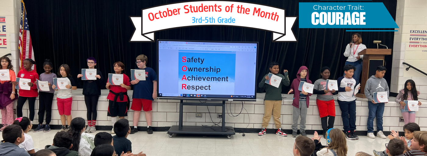 October Students of the Month 3rd-5th grade