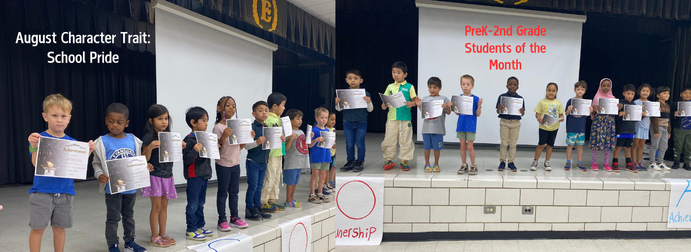 PreK-2nd grade students of the month